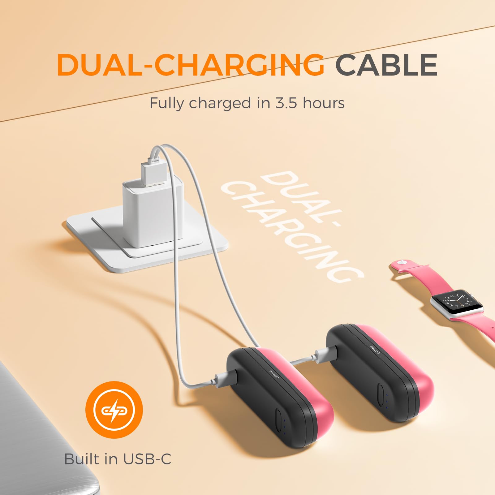 Scaldamani Ricaricabili 2 In 1 - Magnetici, 5200mAh, 3 Livelli Calore Fino A 52°C