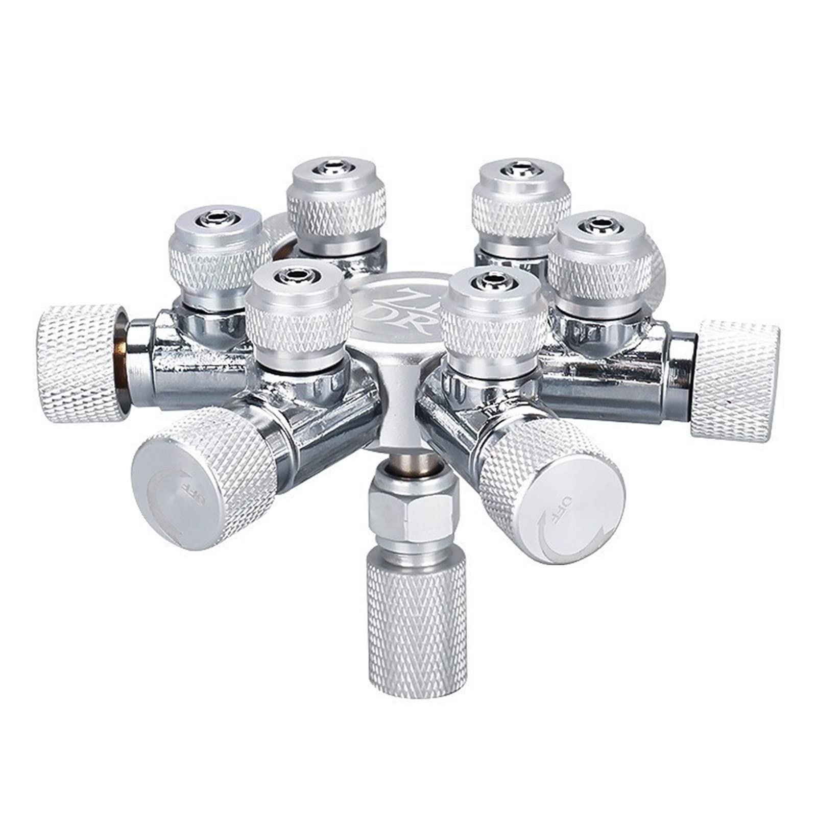 2-6 Porte Acquario C02 Shunt Valvola ritegno Multi-Vie in Acciaio Inossidabile Elettrovalvola Regolatore CO2 Accessori per acquari per Pesci