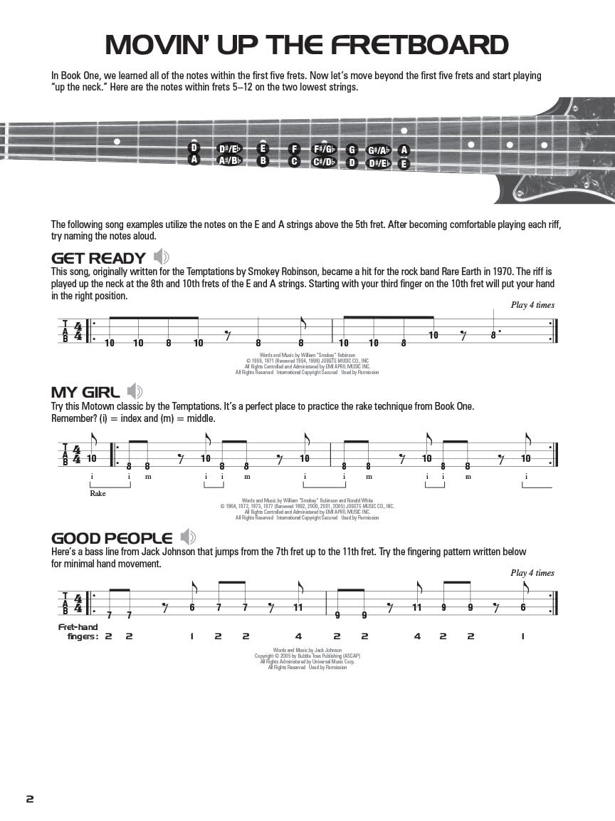 Hal Leonard Bass Tab Method - Book 2. Bass Guitar Book and Audio-Online