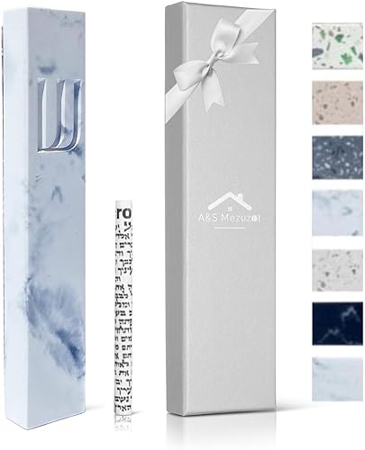 Miniatura 15 de A&S - Funda moderna de mezuzah de piedra, cubierta de mezuza para protección de desplazamiento, fácil de despegar y pegar, regalo de vivienda