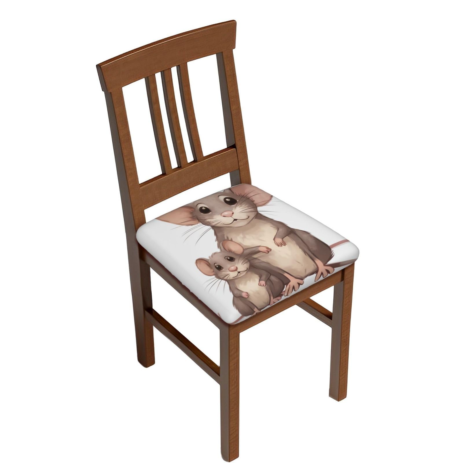 Fodpand Six Piece Rats Square Stool Covers Stretch Removable Square Bar Stool Seat Covers Washable Dustproof Stool Cushion Slipcover Soft Milk Silk Bar Chair Covers With Band