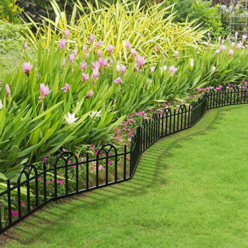 image for Flower and Garden Bed Set - 4-Piece Modular Garden Fence Panels Set fo