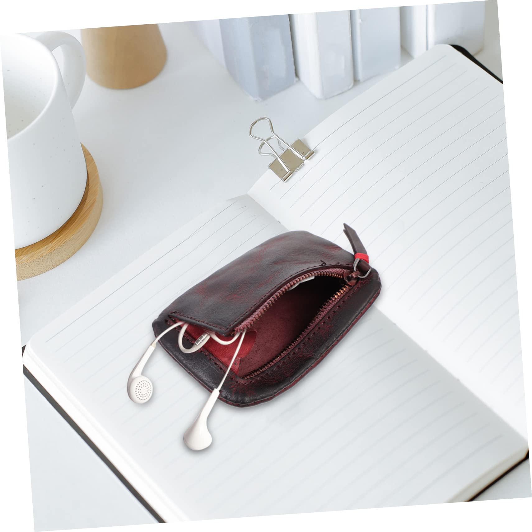 UKCOCO 3pezzi Borsa Organizer Per Cavi Usb e Auricolari Custodia Multiuso Vegetale Per Cavi Di Ricarica Chiavi e Schede Di Memoria Borsa Portatile Per Disk e Accessori Elettronici Scuro