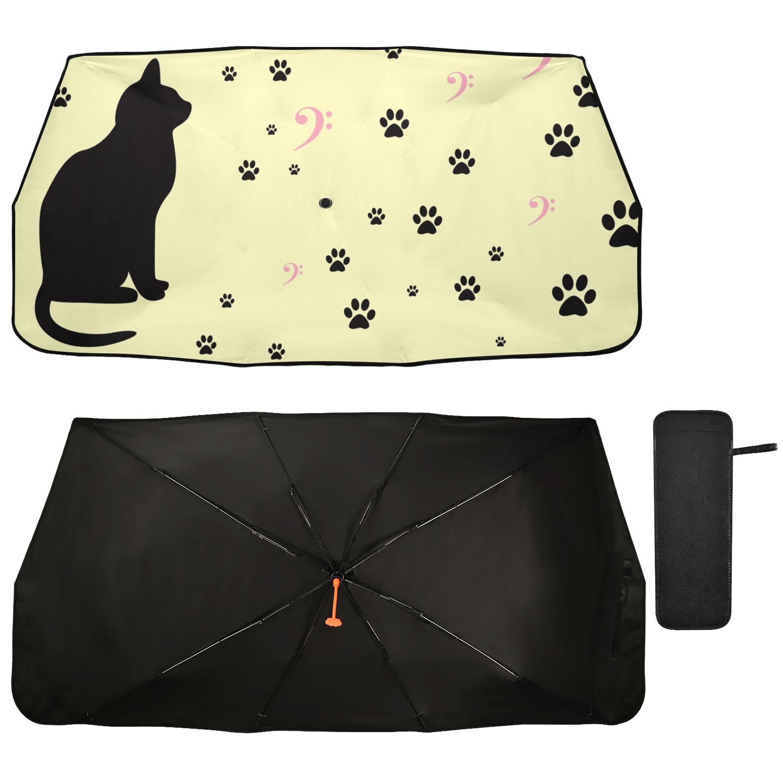 Amazon.co.jp: Chovvy 車用サンシェード 傘型 折りたたみ式