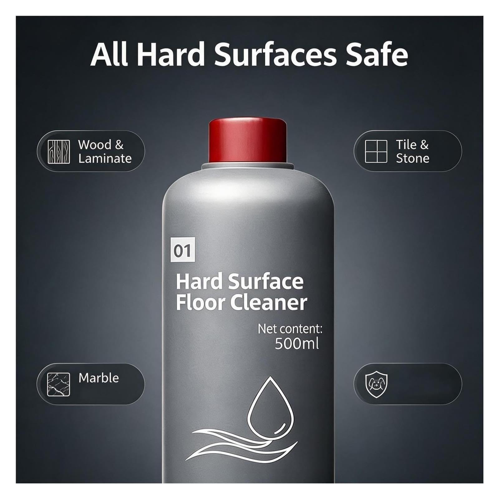 6 Pezzi, 500 Ml Di Detergente For Pavimenti Duri