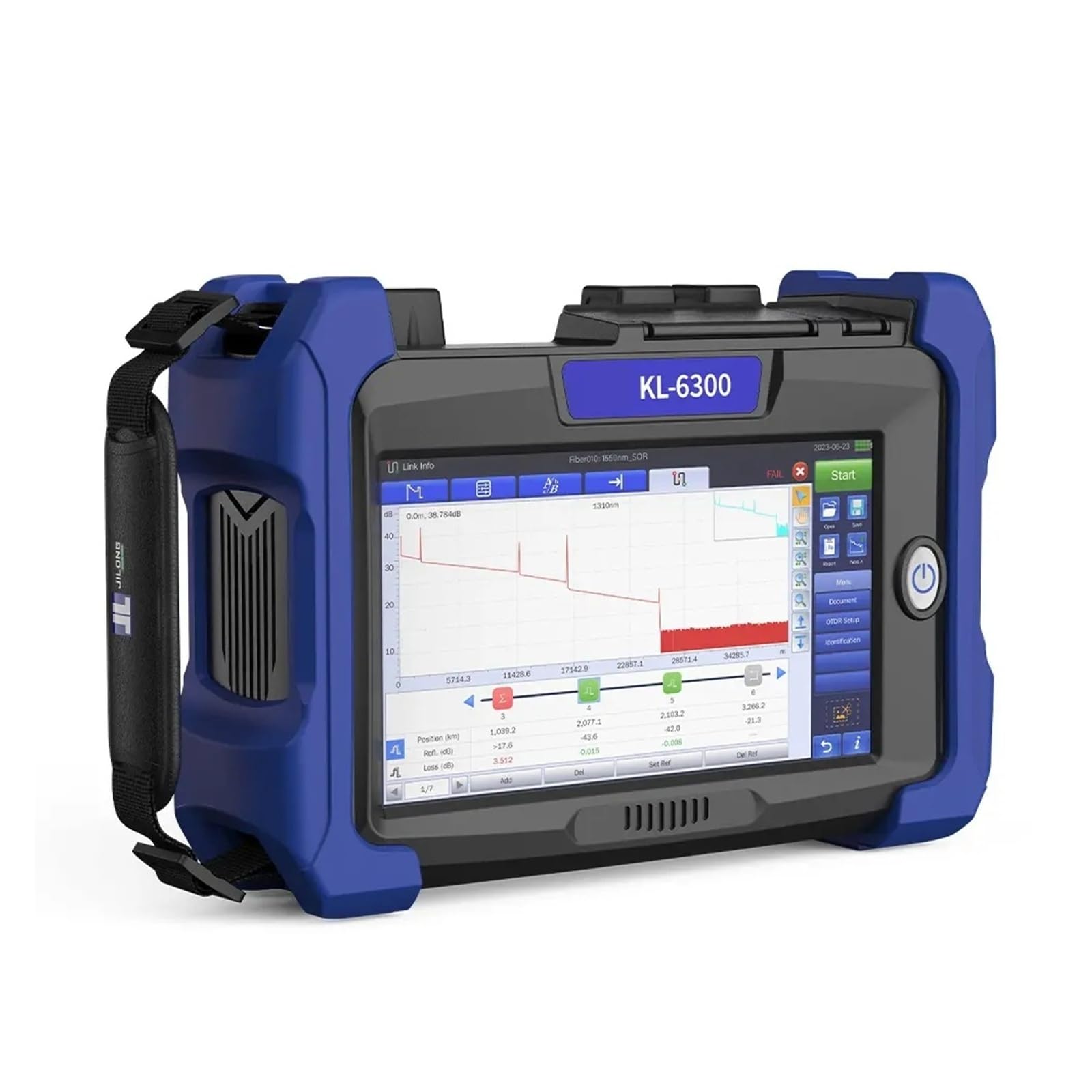 Réflectomètre optique automatique de domaine temporel OTDR FTTH de KL-6300, écran tactile de 7 pouces for les tests de fibres actives PON(KL-6300-S1)