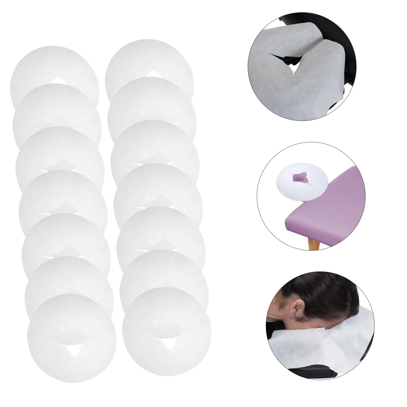100 Piezas Fundas Desechables para Reposacabezas Masaje Facial Cubiertas Higiénicas para Almohadillas de Silicona Transpirables y Cómodas para SPA Clínicas y Salones de