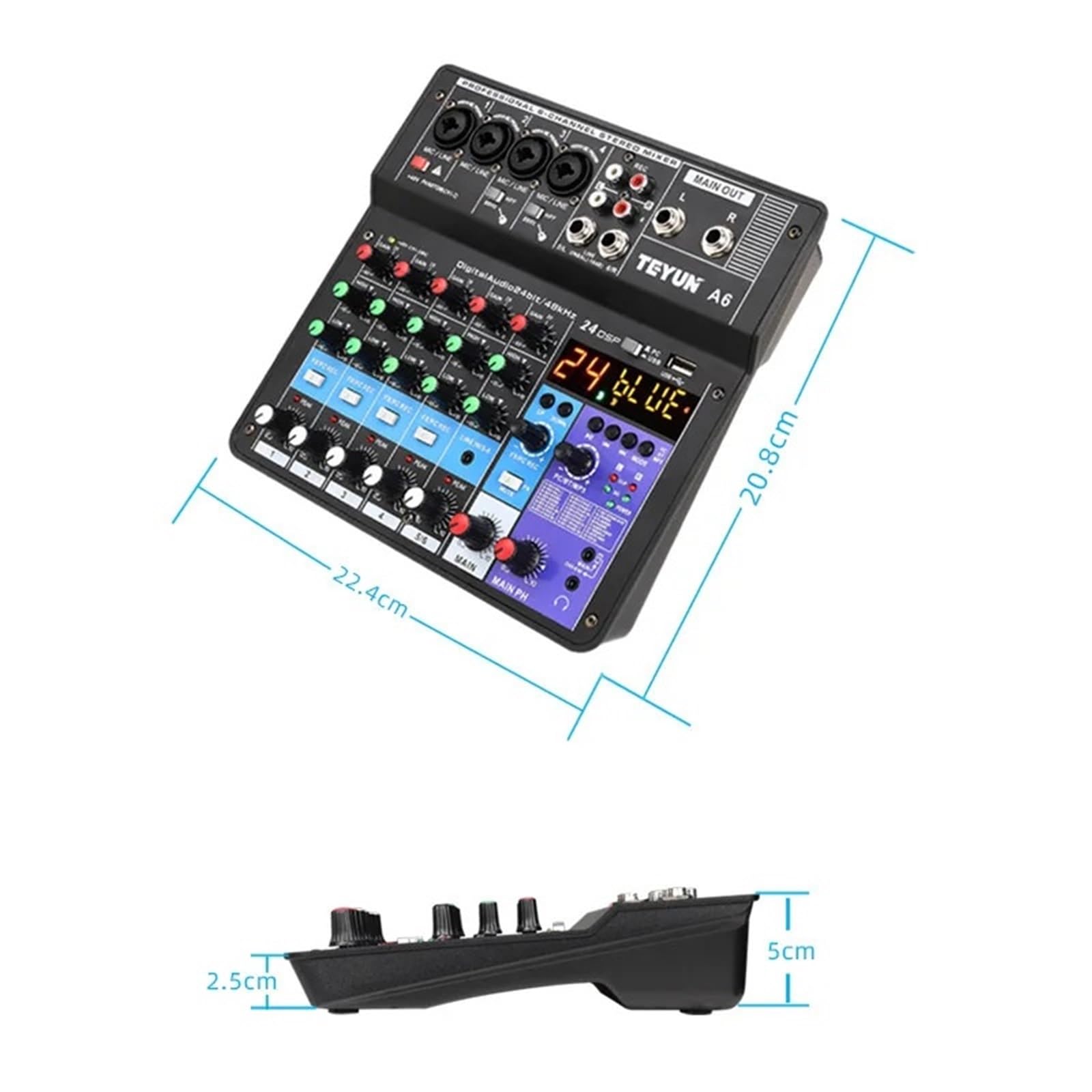 DJ-Controller, Dj Controller Mixer Sound 6 - Weg Pro Ausrüstung Mischpult Professionelle Tragbare Video Unterhaltung Elektronik