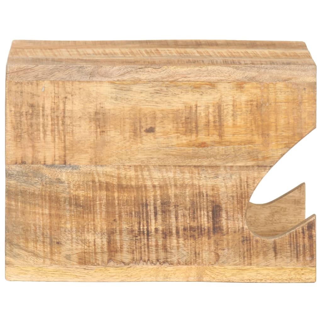 Fahrrad Wandhalterung aus massivem Mangoholz - Platzsparende Fahrradaufbewahrung für Garage und Balkon, 35x25x25 cm