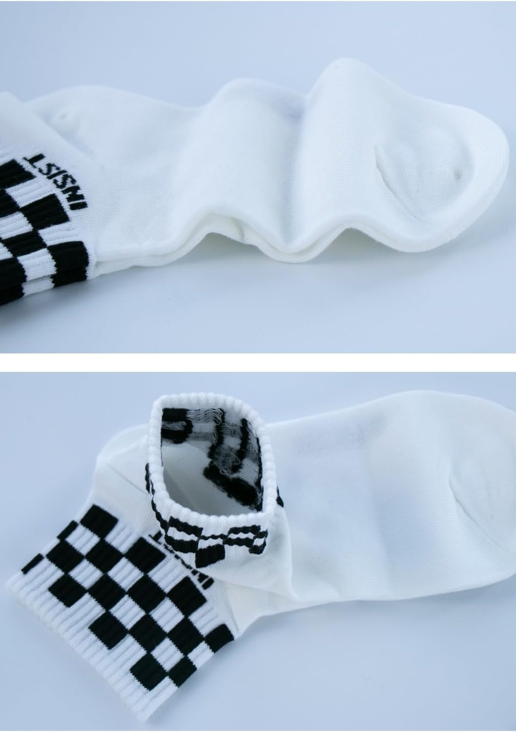Kids Boys Girls Novelty Checkered Crew Cotton Socks for Teens 3 Pairs