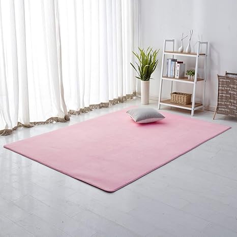 Amazon Co Jp コーラルベルベット 食品 手作り織り ぬいぐるみ 泡 ハイハイマット 赤ちゃん 幼児 そして子供たちがマットを再生 エクササイズ マット 低 ピンク 180x0cm 71x79inch おもちゃ