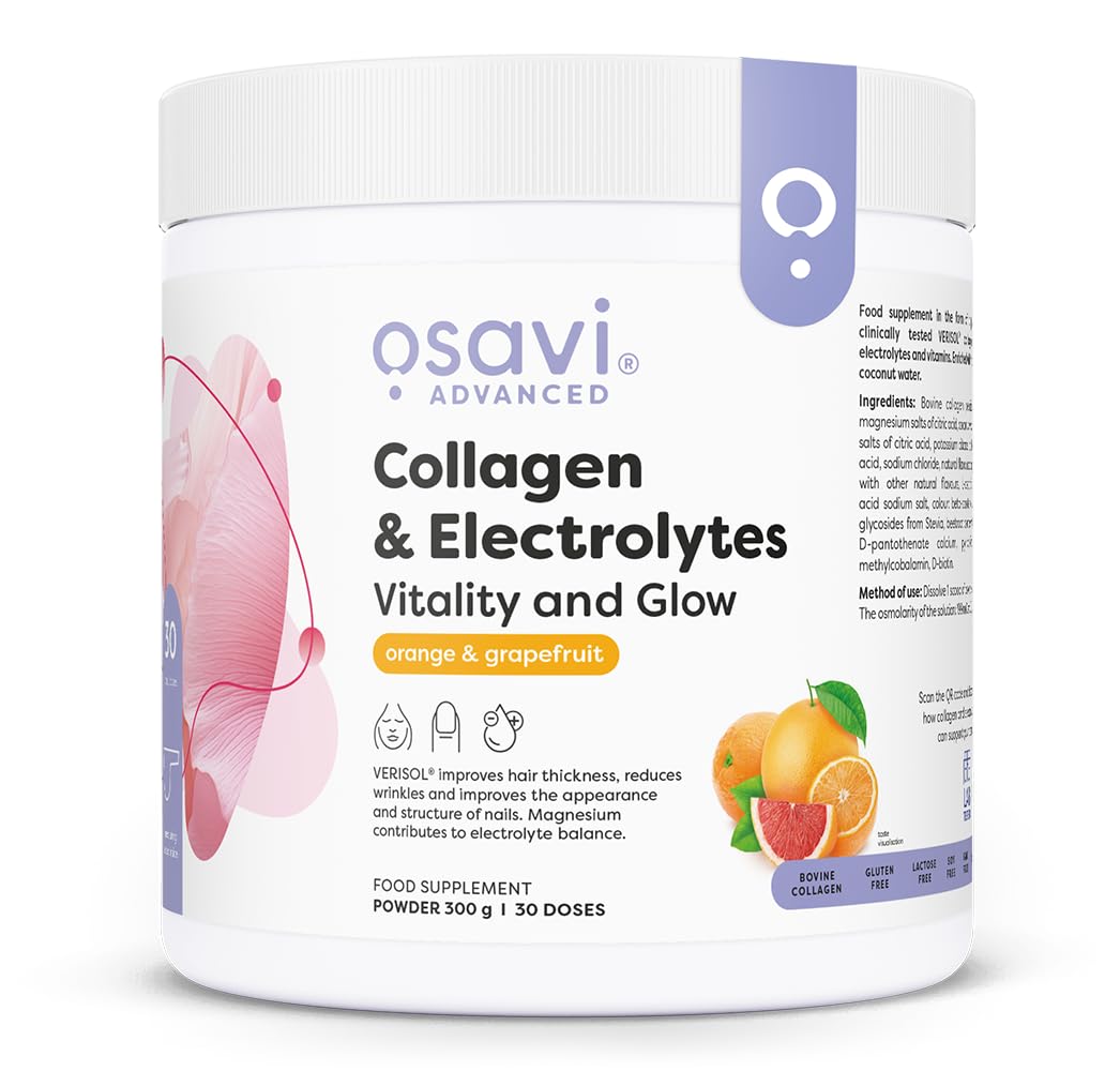 Orange Collagen Electrolytes Vitality And Glow, & Grapefruit - 300 Grams