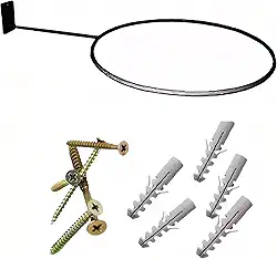 Suporte Bola Pilates ou Suiça Preto + Parafuso e Buchas Reforçado