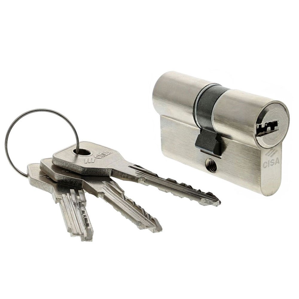 Cisa Ottone 0E30005012 Asix European Cylinder, Nickel Plated, 28/28 Mm