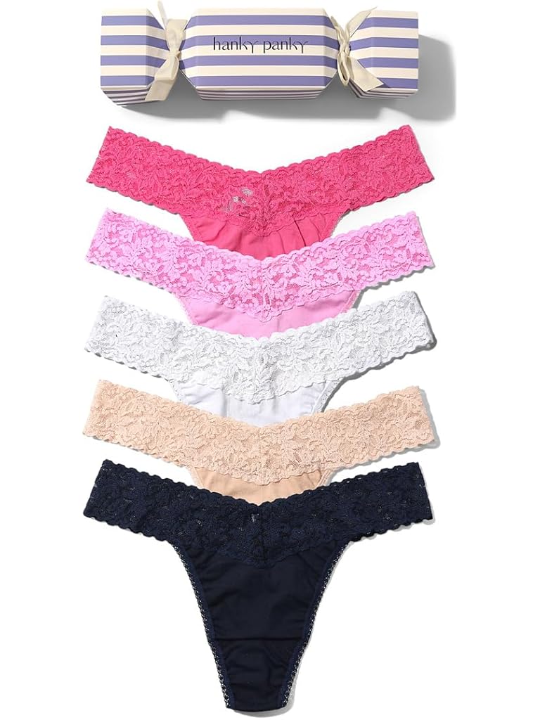 Multi Hanky Panky Supima® Cotton Original Rise Thong 5 Pack