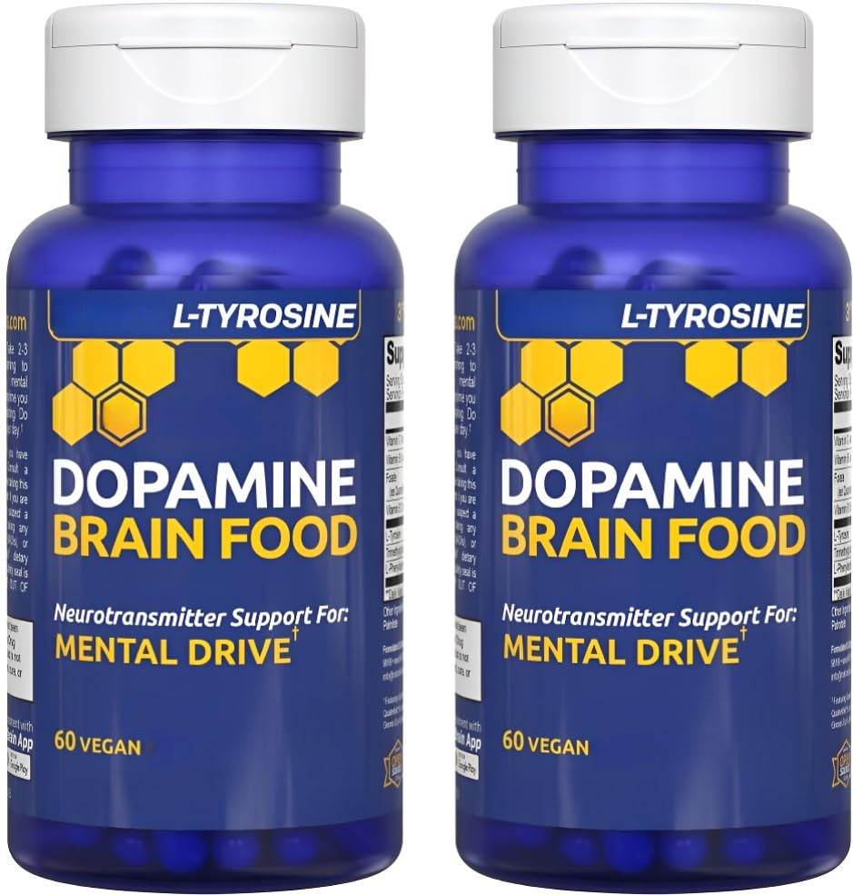 Alimento Cerebral de Dopamina – Apoyo a la Concentración y la Motivación Mental, Energía Mental y Apoyo a los Neurotransmisores con Vitaminas B (2)