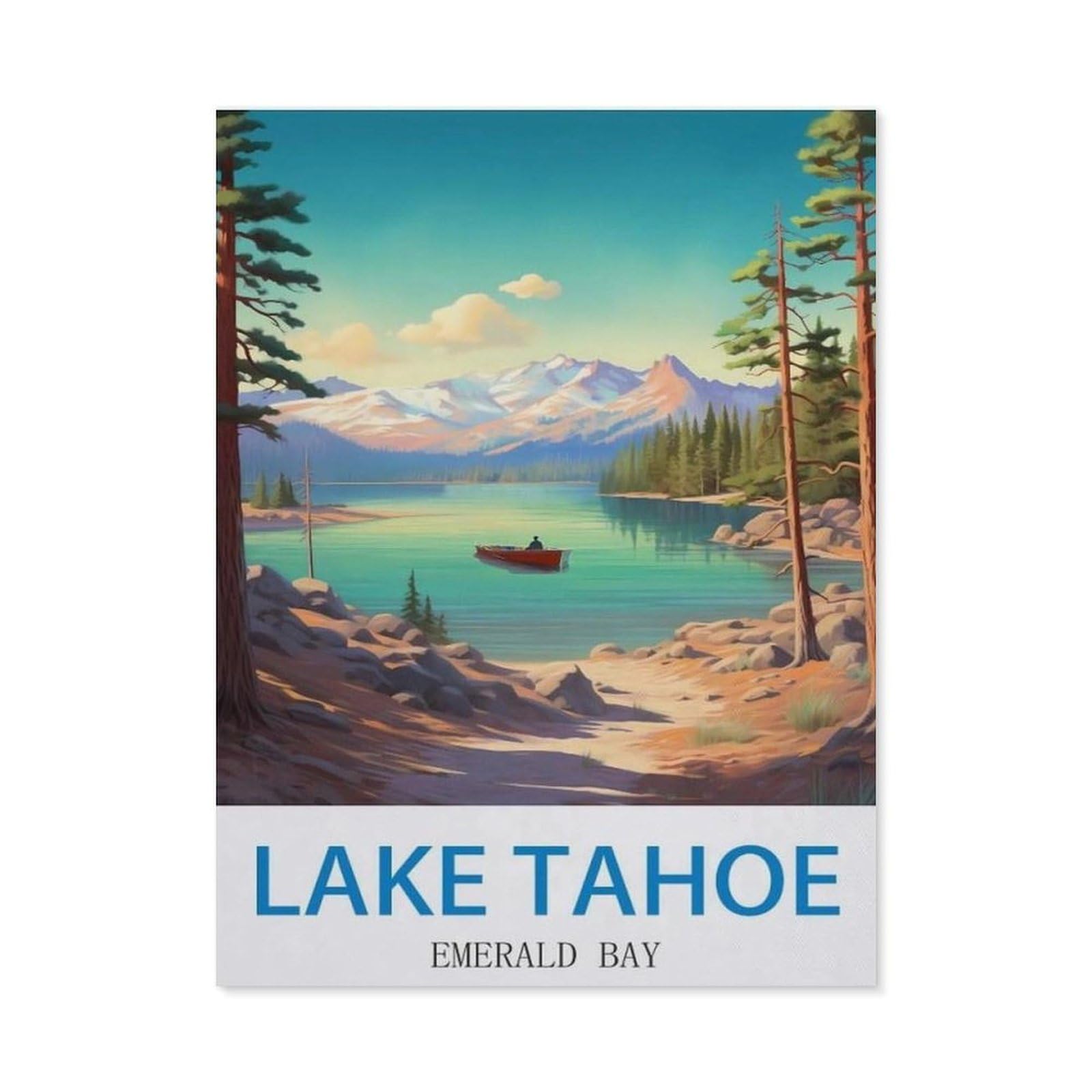BEAYODKP 5D Diamond Painting Kits，Lake Tahoe Emerald Bay（40x50cm）