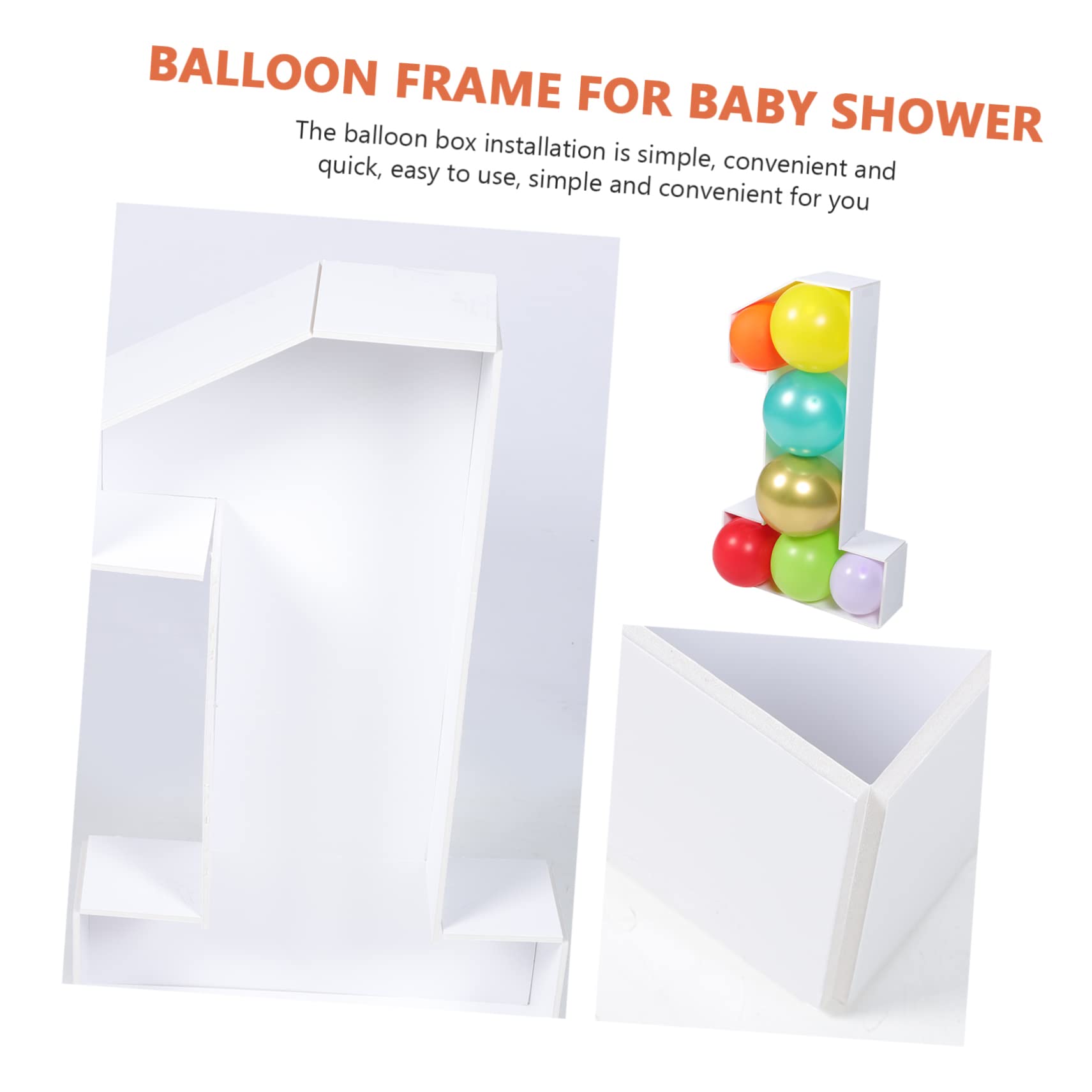Cornice di Palloncini Numero 1 in Ps Bianco per Feste