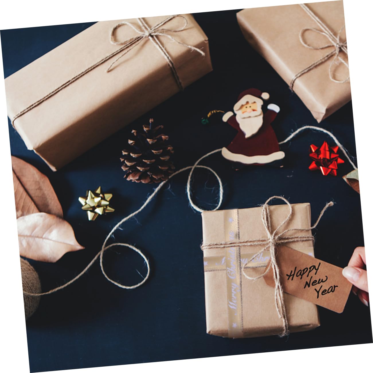 ABOOFAN 3 Sets Elegantes 25 M Langes Weihnachtsband Dekoratives Band Goldfarben Festliche Dekoration Zum Verpacken Von Partygeschenken 5 Rollen * 3
