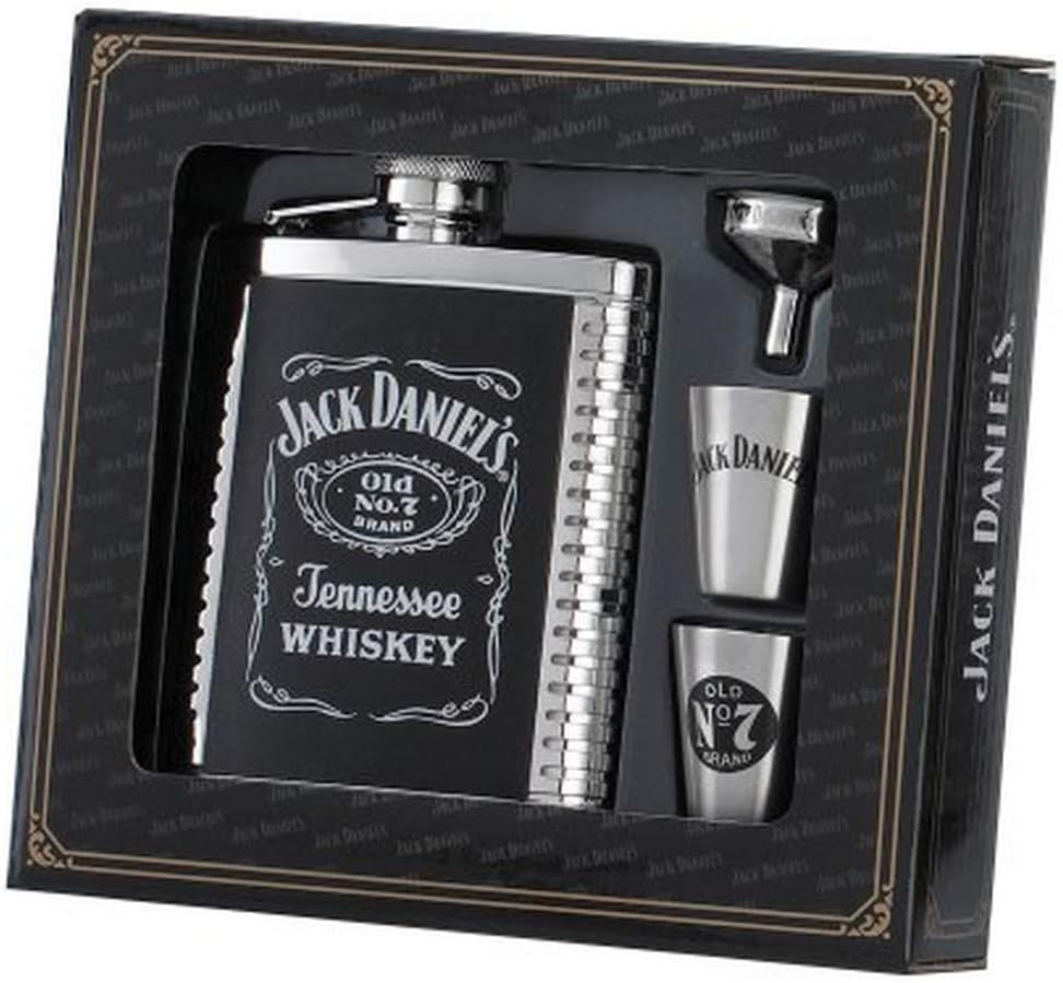 Jack Daniels Licensed Barware 8471 Label Gift Set, 6 oz./1 oz., Silver
