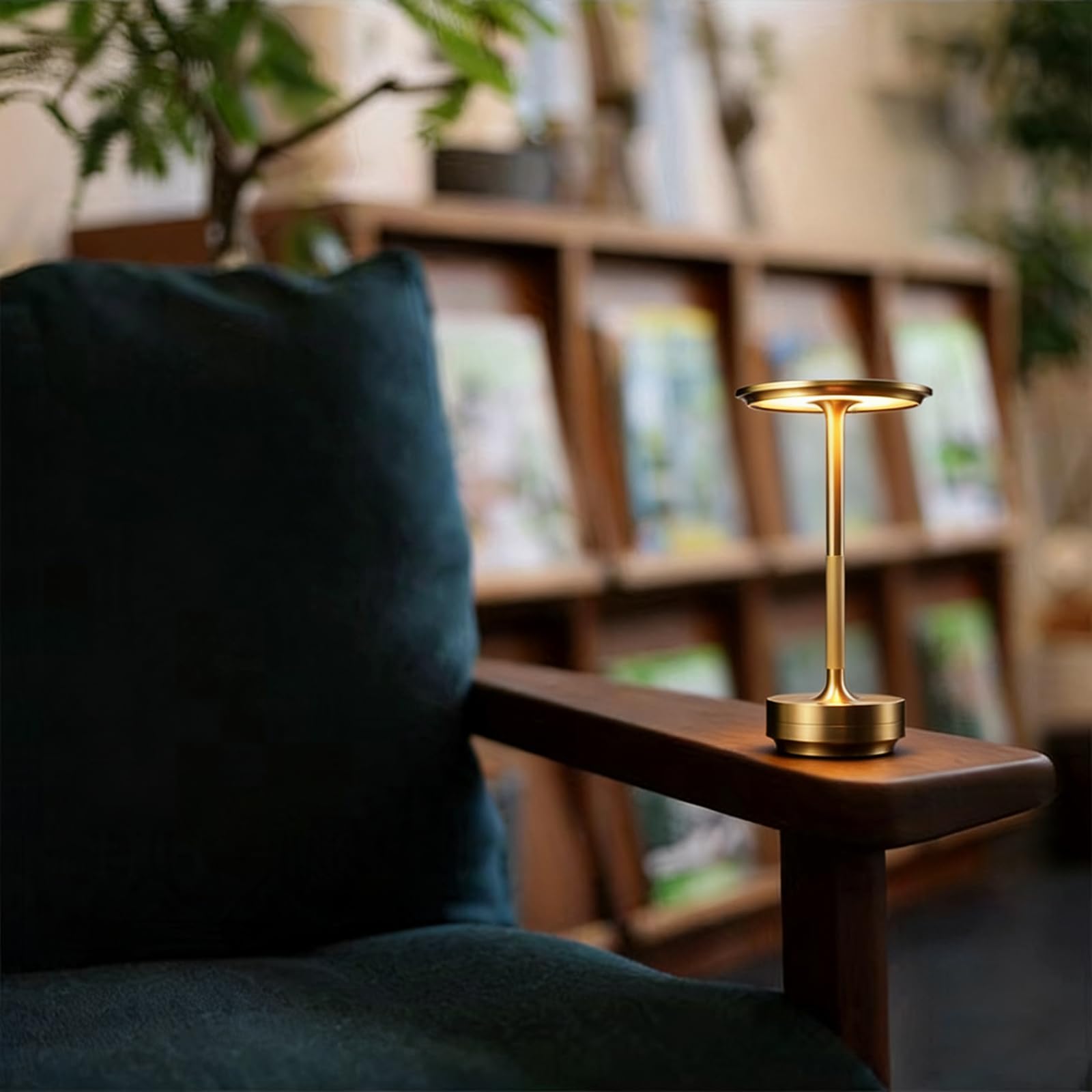Lumière avec batterie rechargeable pour l ’ ambiance, Gold