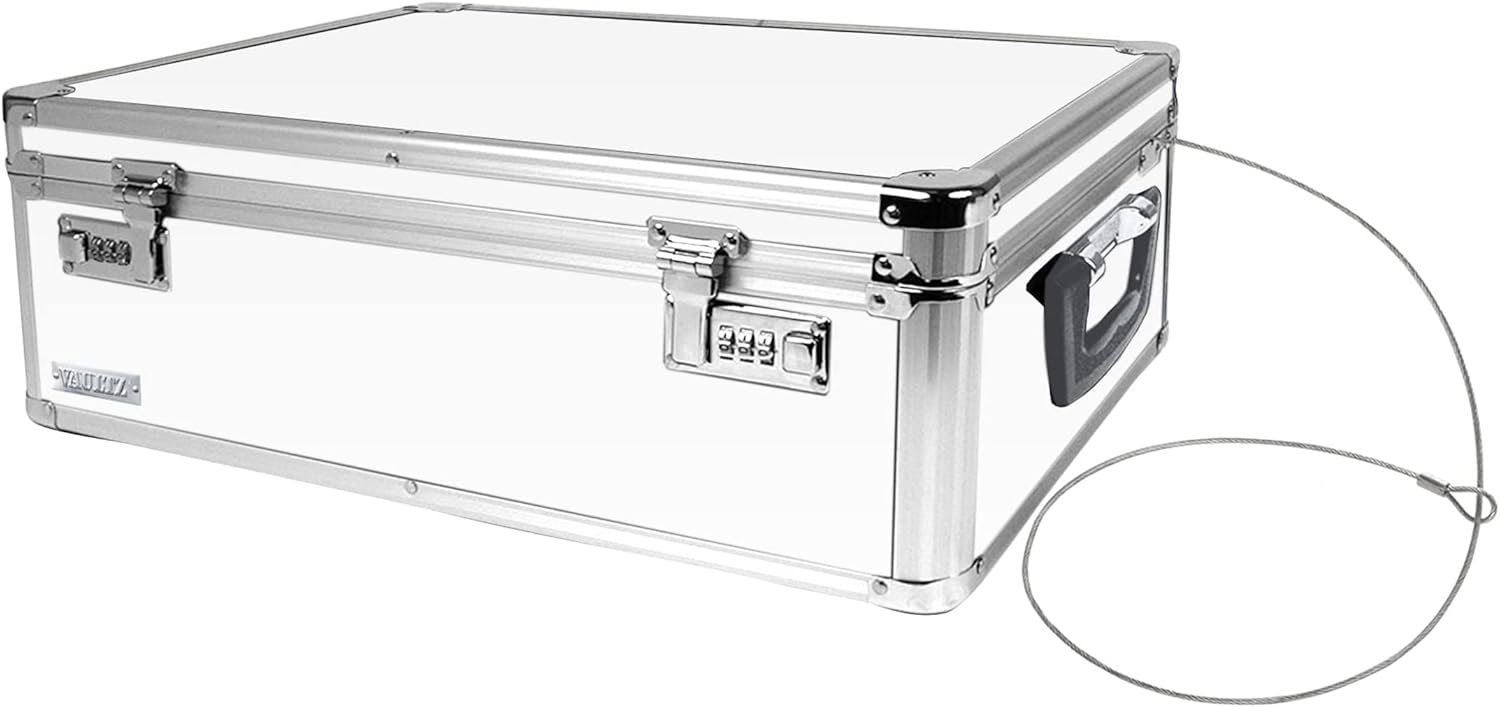 Vaultz Storage Lock Box 6.5 x 23 x 13.5 Inch Lockable
