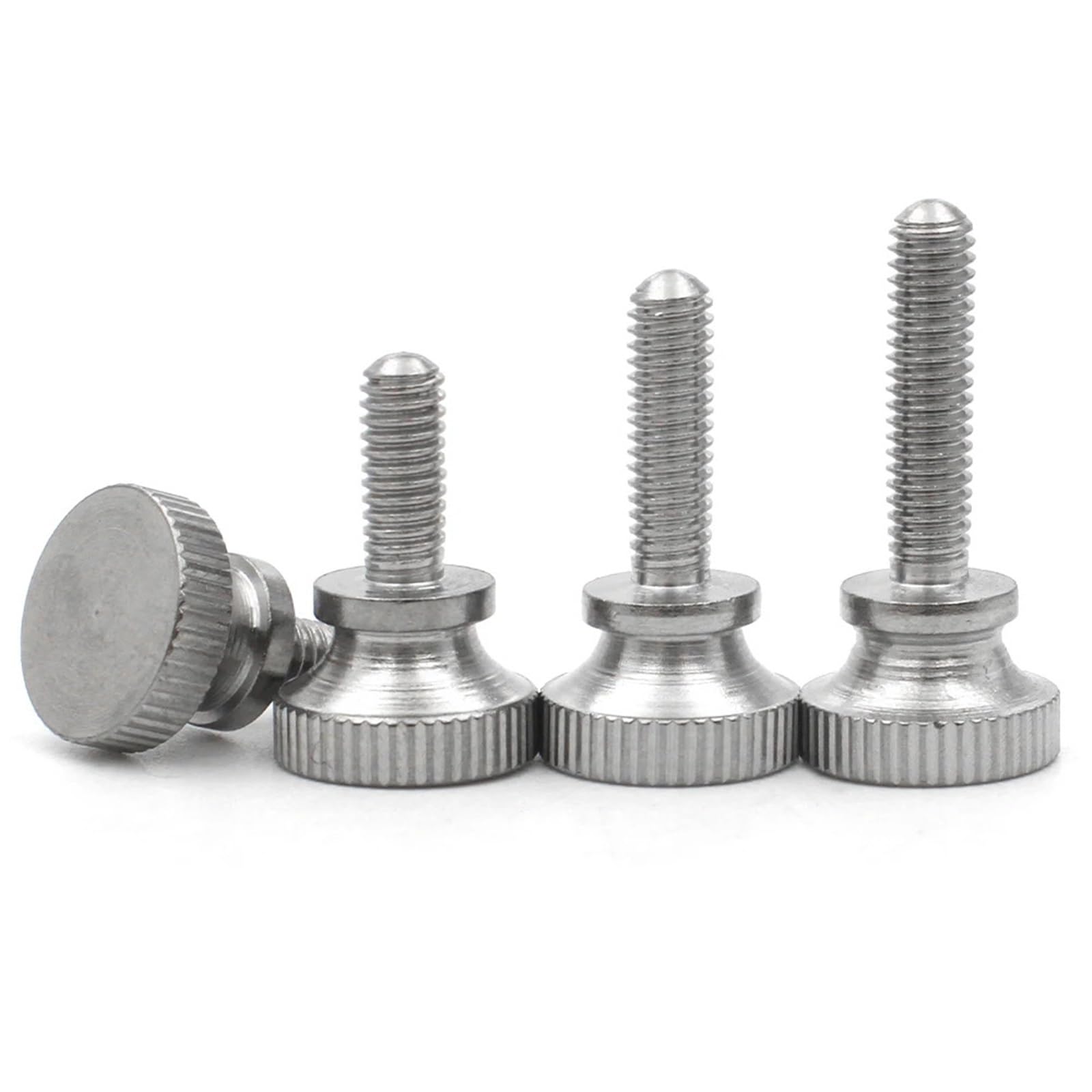 PULaif Knurled Thumb Screws, 304 Stainless Steel Flat Head Knurled Thumb Screws Bolts Assorted Metric Sizes(3mm,M12 (1pc))