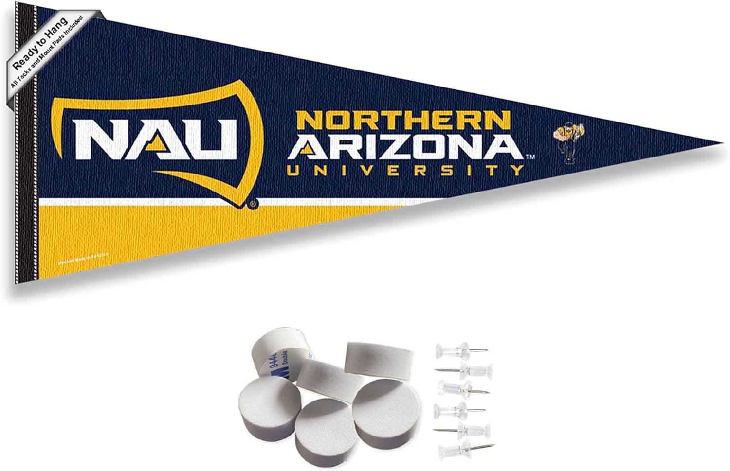 College Flags & Banners Co. Northern Arizona Lumberjacks Pennant Flag and Wall Tack Mount Pads