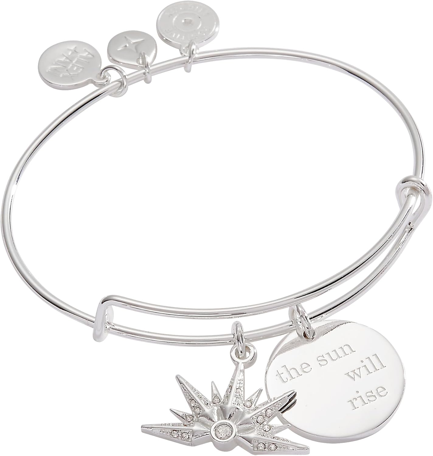 Alex and Ani “The Sun Will Rise” Duo Charm Pendant Necklace