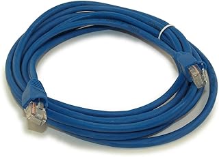 MyCableMart 10ft Cat5E Ethernet RJ45 Patch Cable, Stranded, Snagless Booted, Blue