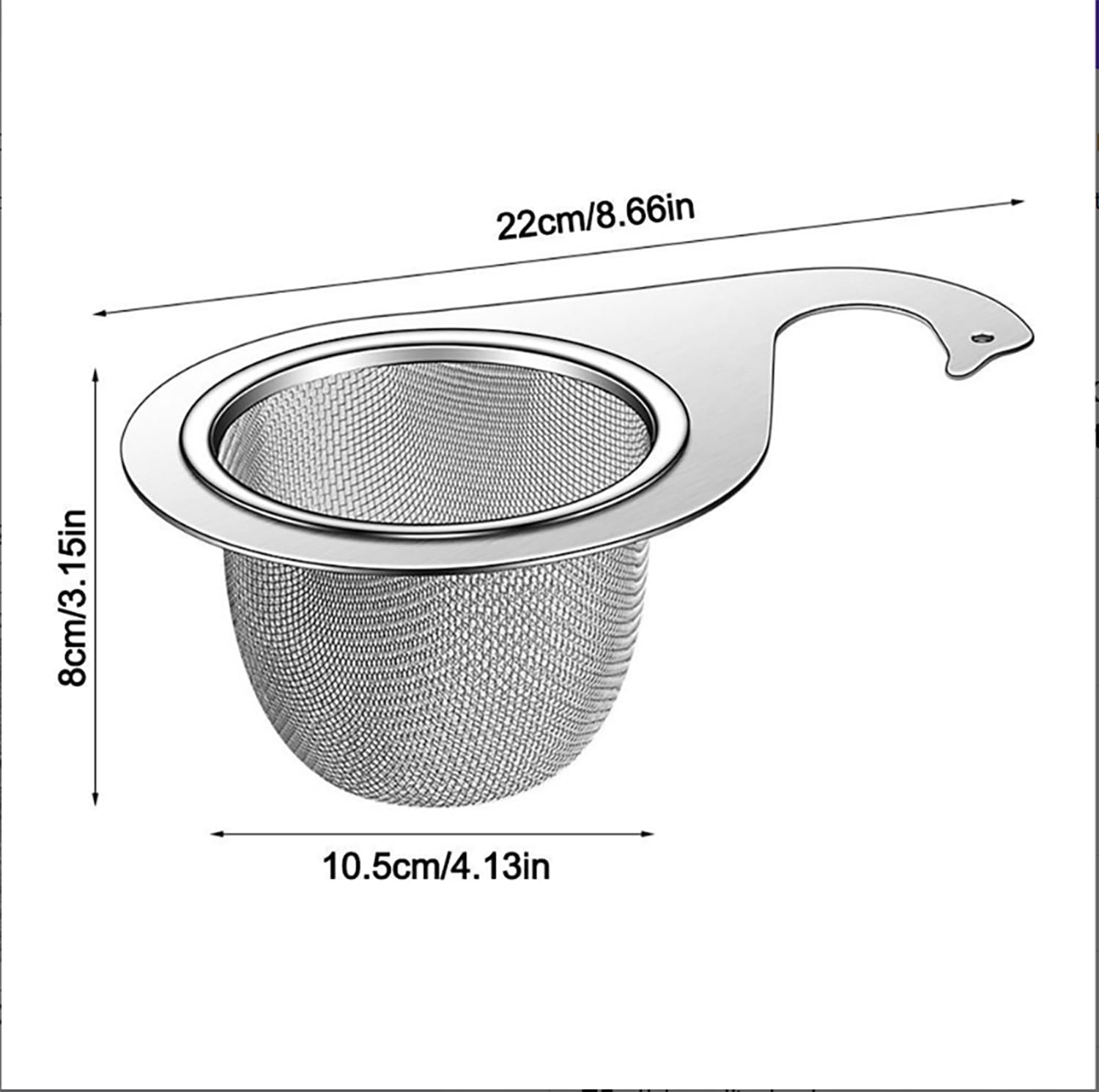MosQuick® Stainless Steel Kitchen Sink Drain Basket, Big Round Strainer, Food Waste Peel Collector, Filter Jali for Wash Basin, Rust Free Drainer, NALI Cover Mesh, Hair Catcher Chalni (Silver) — Amazon image 2