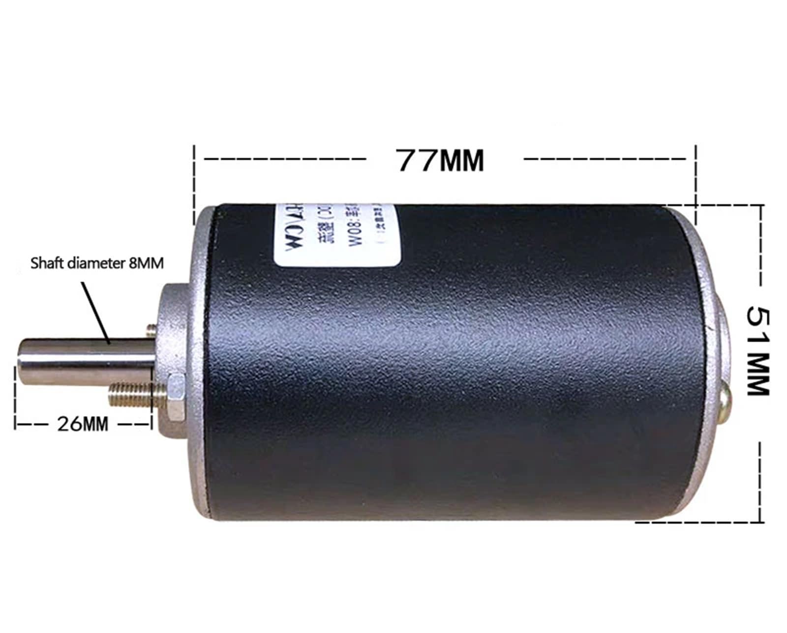 1 szt. 220 V, 80 W, 6500 obr./min, mikromagnes stały silnik prądu ciągłego szczotka węglowa łożysko kulkowe o dużej prędkości regulowana prędkość (typ C)