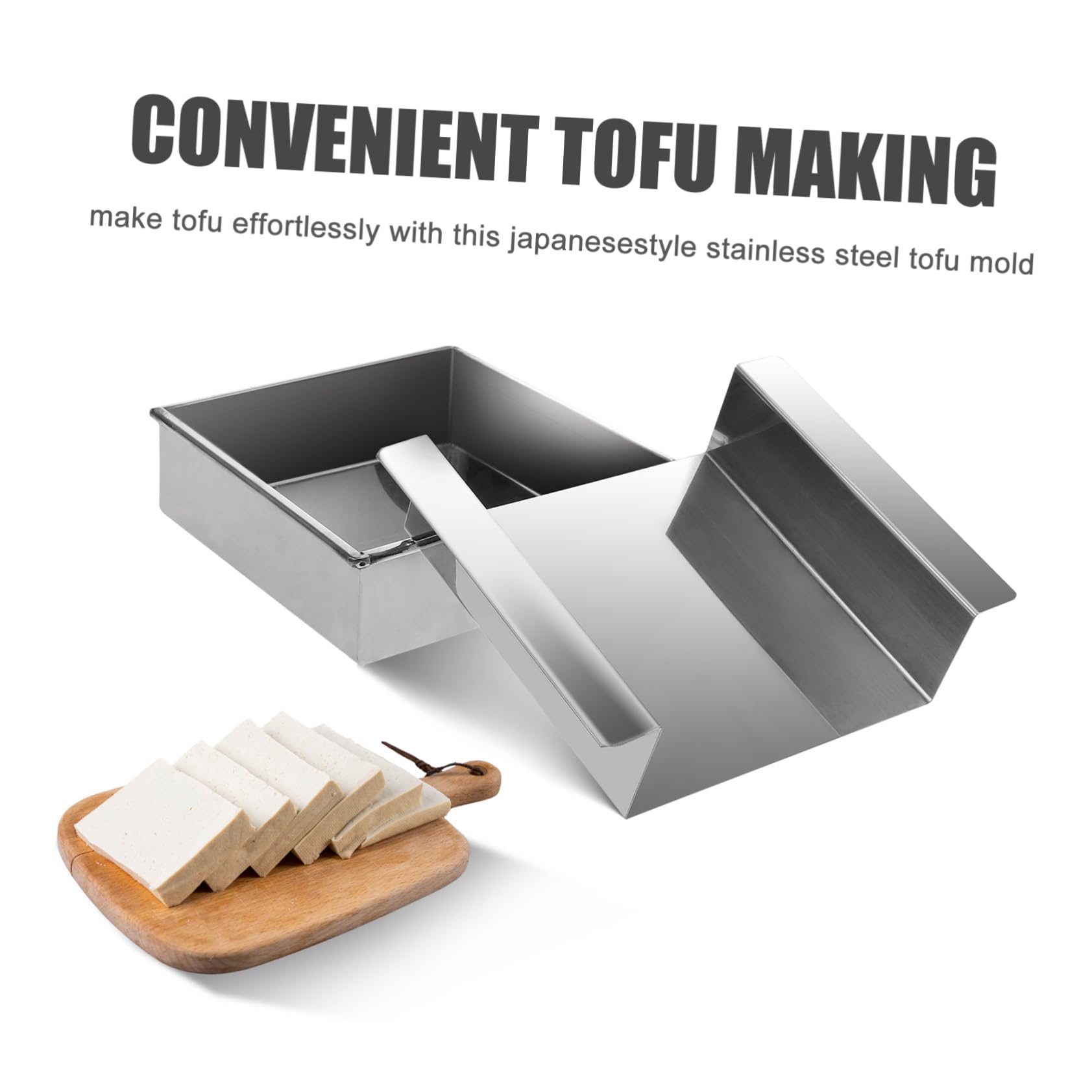 COLLBATH Machine De Formation De Tofu Machine à Tofu Manuelle Fabricant De Tofu Bricolage Outil De Presse De Tofu Outil De Fabrication De Tofu Moule à Tofu Silver Acier Inoxydable