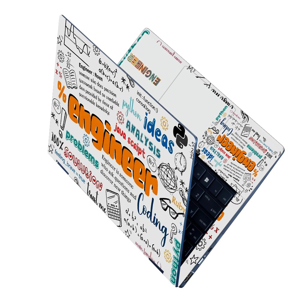 Anwesha’s Full Body Laptop Skin Upto 15.6 inch Sticker Compatible for Dell/HP/Lenovo/Acer/Asus All Laptop Size Upto 14 to 15.6 Inch – Engineer Coding Ideas
