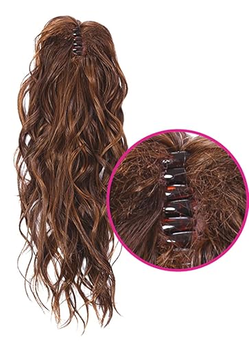Miniatura 3 de Cola de caballo simplemente rizada de 18 pulgadas R1416T Tostada con mantequilla – HairDo Hairpieces Claw Clip Pony Tru2Life resistente al calor