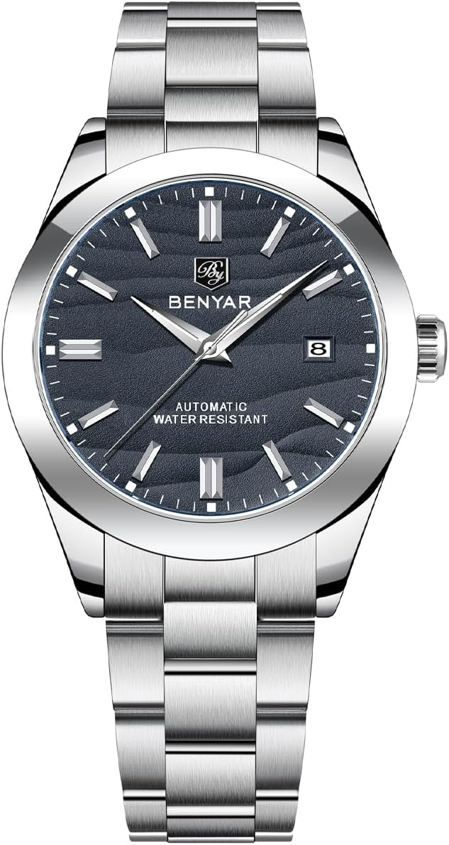 BENYAR Mens Watches Quartz Chronograph Business Luxury Brand Waterproof Wristwatches Fashion Brown Leather Watches for Men