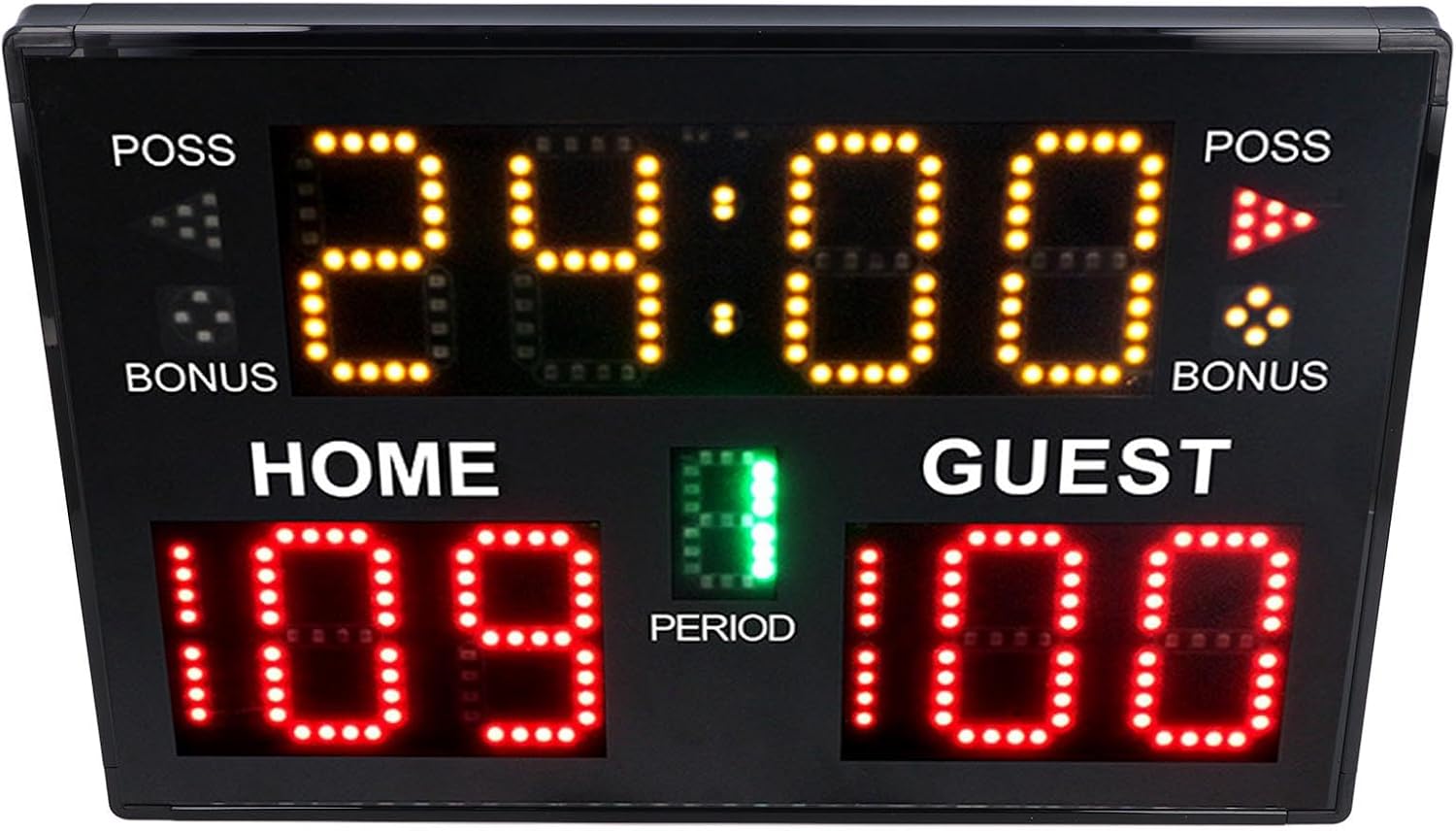 Portable 11-Digit Basketball Scoreboard - Multi-Sport Timer Indoor Use - Lightweight & Easy Up Basketball, Wrestling, Volleyball, Boxing