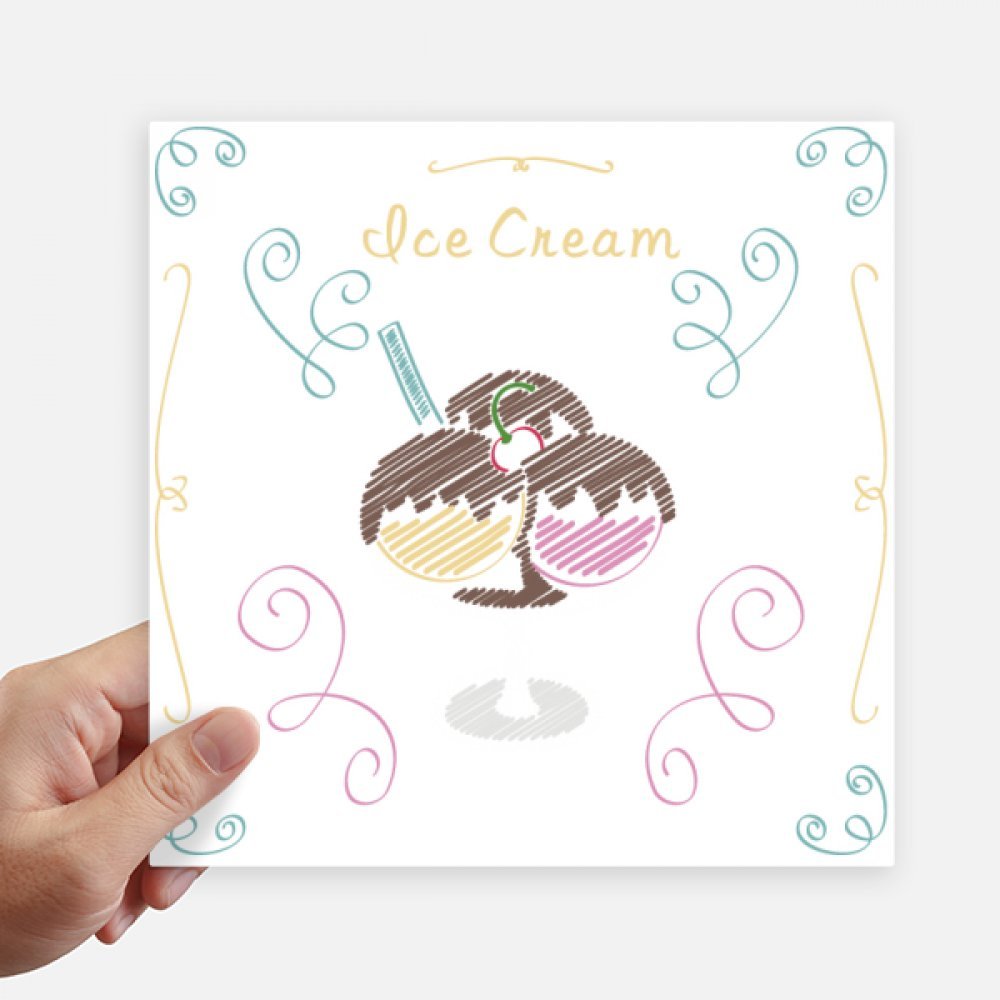 Helado de Chocolate pegatinas de 20cm para identificar equipaje y tapar arañazos