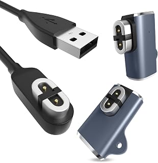 2 Pack USB-C Adapter with 1 Pack USB-A Charging Cable for Shokz Headphones, Magnetic Cord Compatible with Aftershokz Aeropex (AS800) / OpenComm(ASC100SG), Shokz OpenRun Pro(S810) / OpenRun-3.3ft (1