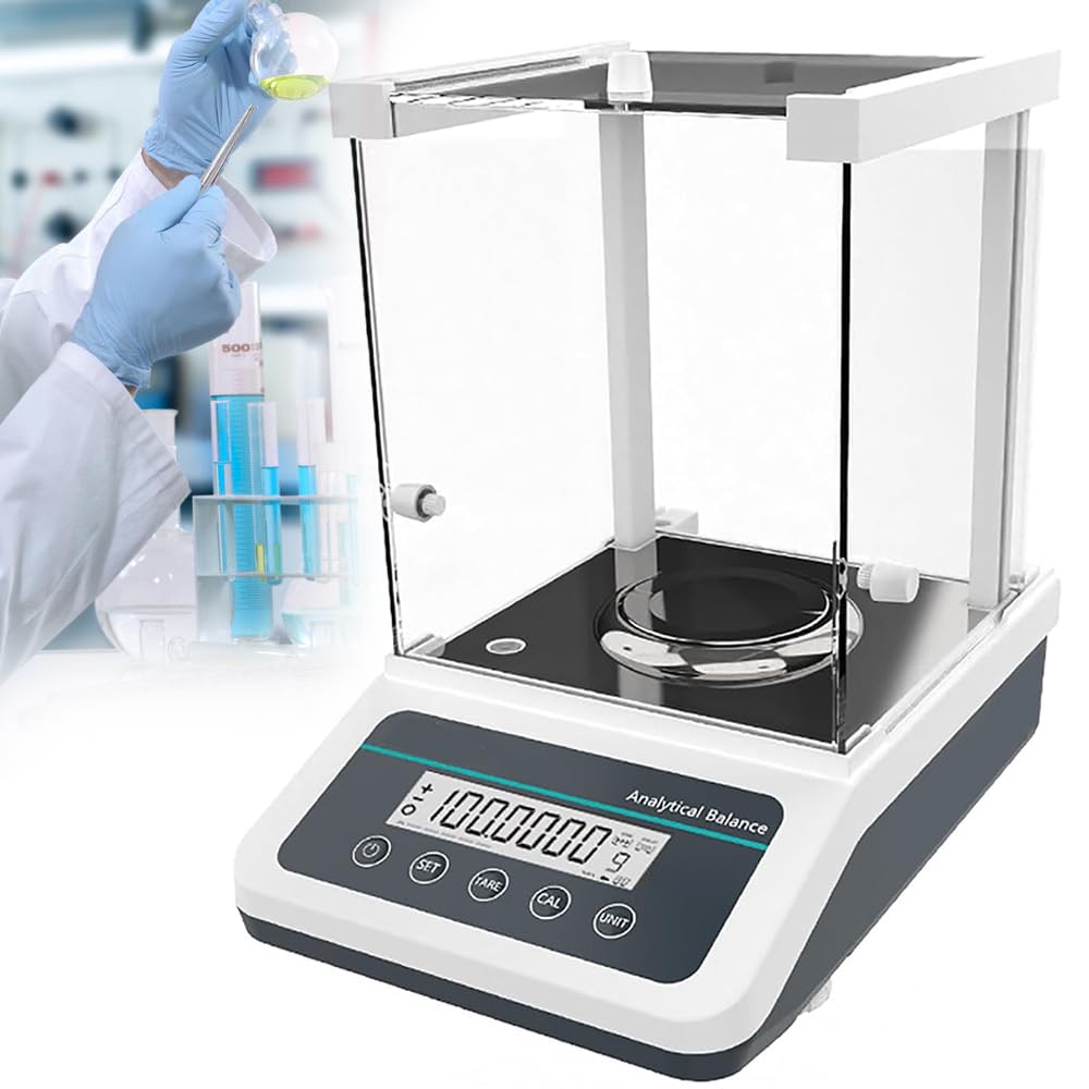 Báscula De Precisión De Laboratorio De 0,0001 G, Balanza Analítica Electrónica Con Interfaz RS-232, Calibración Automática Externa, Paleta De Pesaje De 80 X 80 Mm, Para Laboratorios, Farmacias