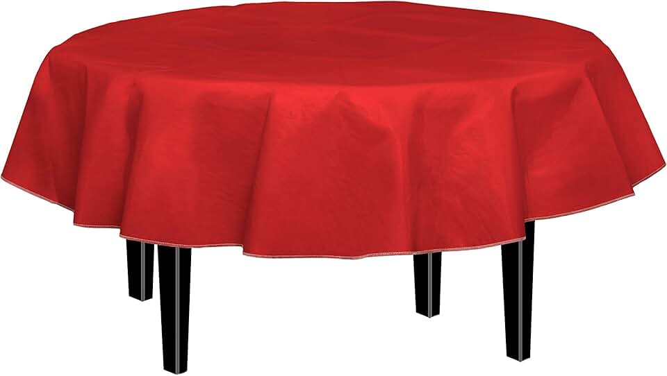 72 round vinyl tablecloth