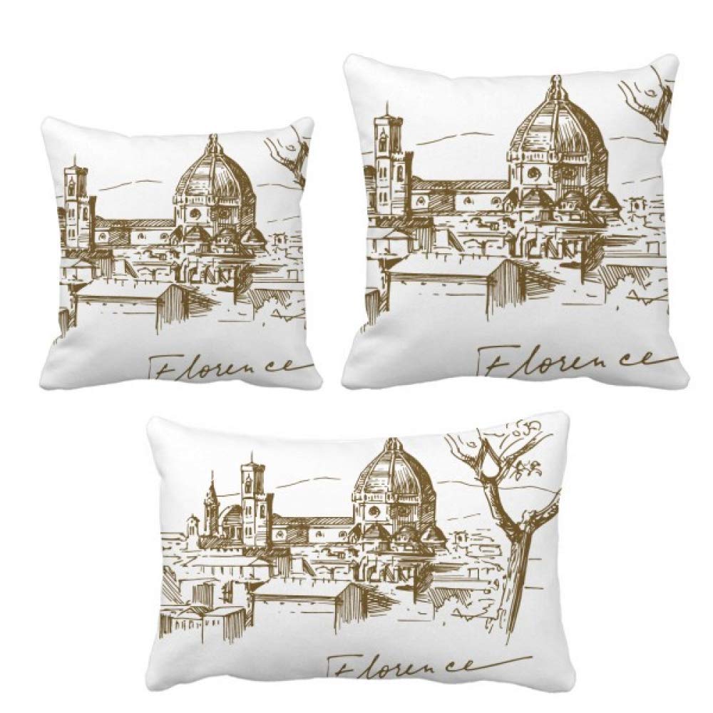 Cathédrale de Florence housse de coussin déco canapé salon