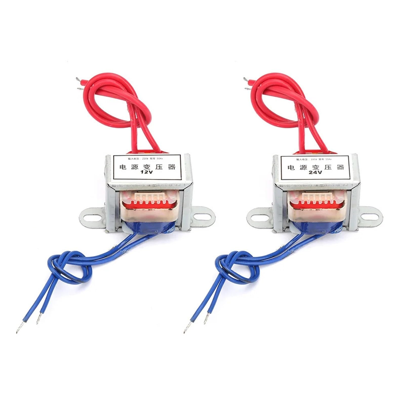 1 szt., napięcie wyjściowe AC 12 V/24 V, wejście 2W 220 V 50 Hz, konwerter mocy pojedynczego zasilacza, izolowany transformator mocy o niskiej częstotliwości (12 V)