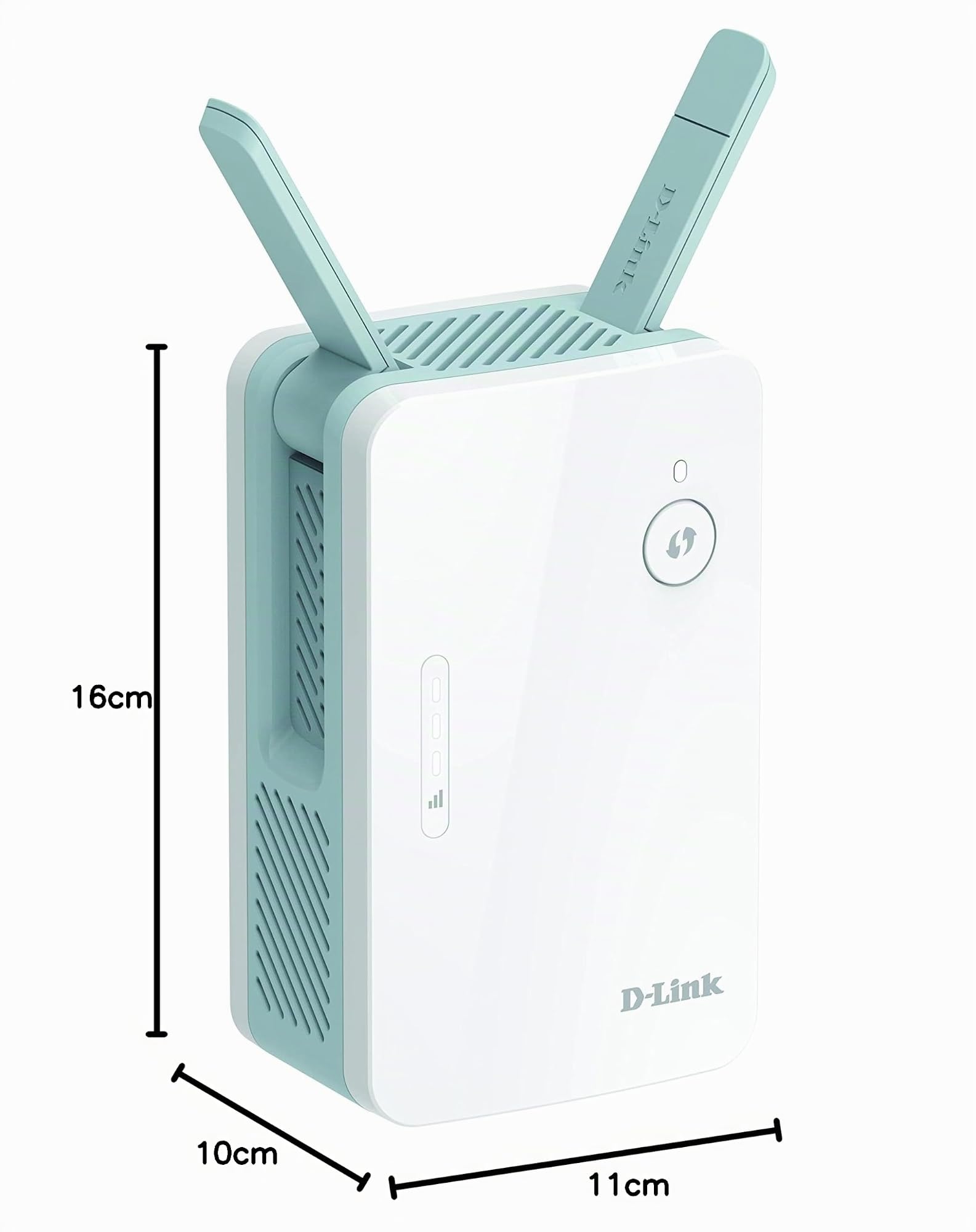 D-Link E15 Répéteur WiFi Mesh Eagle Pro AI AX1500, Wi-FI Booster, Répéteur, Hotspot avec Port Gigabit, MU-MIMO, OFDMA, AI-Powered, Indicateur de Signal, Plug and Play, WPS, WPA3
