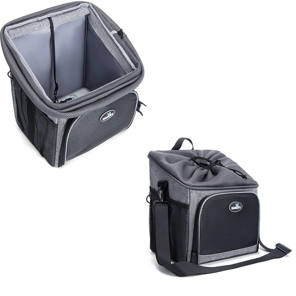 COMPATIBILE CON Bianchi TRASPORTINO PER CANI GATTI CONIGLI BORSA PER LA BICI ZAINO TRACOLLA PER ANIMALI TRASPIRANTE CON TAPPETINO E RINFORZI LATERALI MAX 5,5KG DIM.35X26X30.5 CM