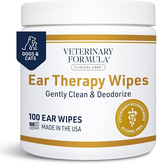 Veterinary Formula Clinical Care ear therapy wipes for cats