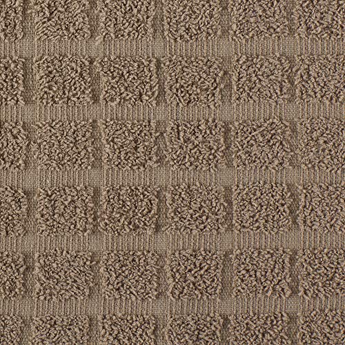 DII Solid Windowpane Dishcloth Set, Cotton, Stone, 12x12, 12x12" - Image 2