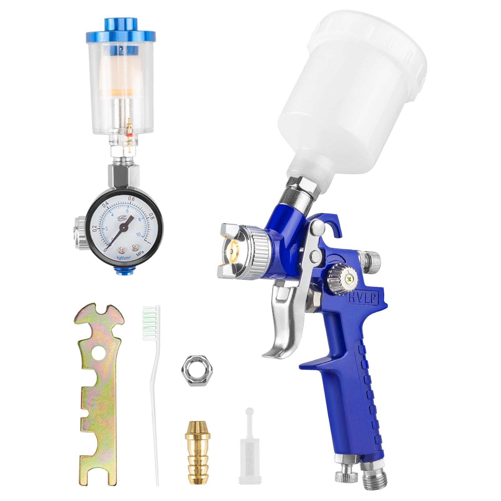 Pistolet pulvérisateur HVLP portable avec buse 0,8 mm pour apprêt de voiture