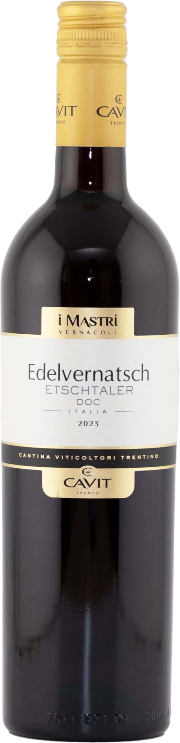 Edelvernatsch Etschtaler DOC "Mastri Vernacoli" Cavit Trentin Rotwein trocken (1 x 0.75l)