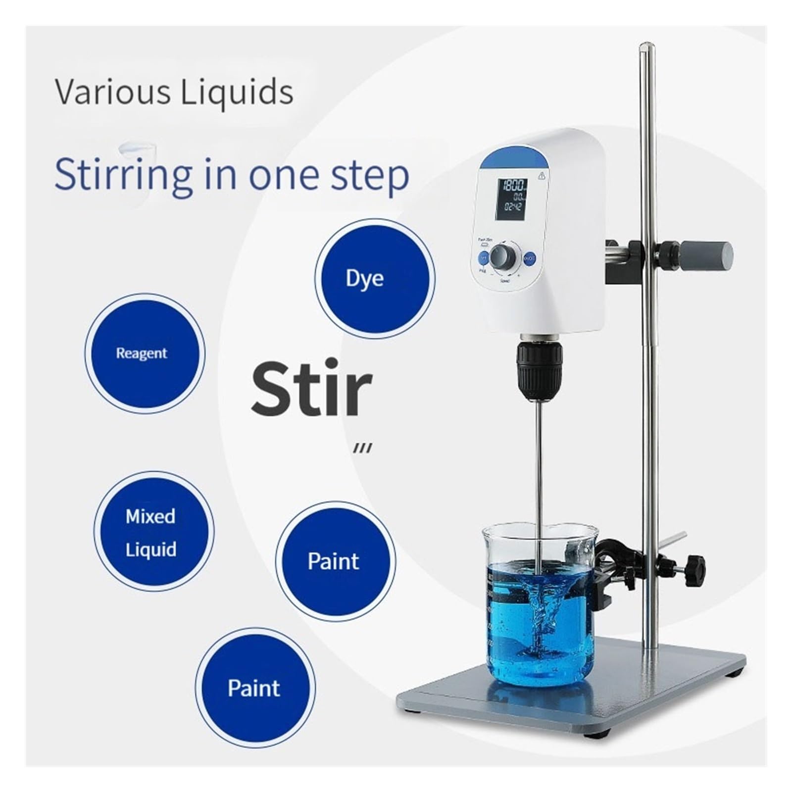 Miscelatore Elettrico Da Laboratorio Temporizzazione Con Aumento Della Potenza Agitatore Mescolare Accuratamente(20l)